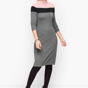 Talbots NWT Mock Nock Color Block Sweater Dress